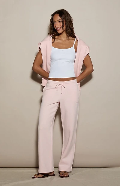 Pacsun Pink Ultra Soft Fleece Straight Leg Sweatpants