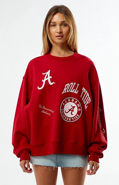 WILD COLLECTIVE x Pacsun University of Alabama Crew Neck Oversized Sweatshirt