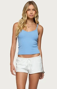 Edikted Aspyn V Neck Ribbed Tank Top