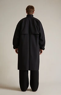Fear of God ESSENTIALS Black Bonded Nylon Field Trench Coat