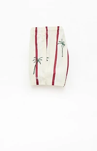 Pacsun Palm Striped Seersucker 4.5" Swim Trunks