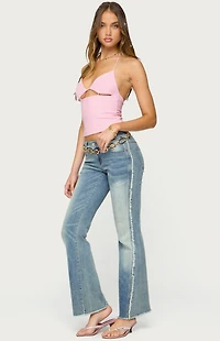 Edikted Lital Backless Cut Out Textured Top