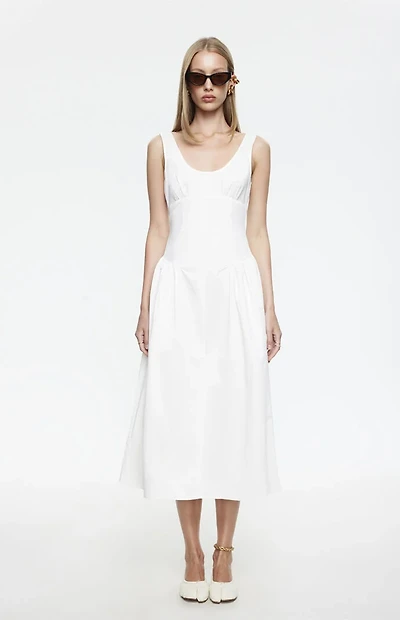 LIONESS Luna Rosa Poplin Maxi Dress