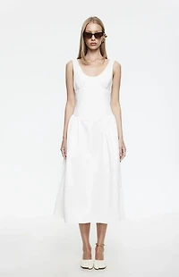 LIONESS Luna Rosa Poplin Maxi Dress