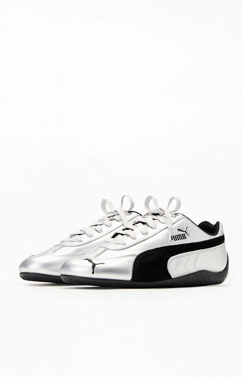 Puma Women's Silver Metallic Speedcat Sneakers
