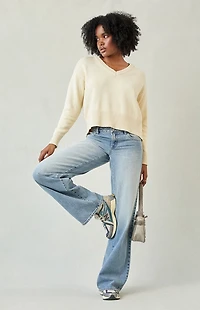 Pacsun Casey Low Rise Baggy Jeans Light Blue Tinted