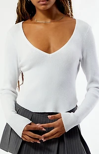 LA Hearts Woodland V-Neck Sweater