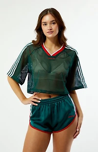 adidas Green Satin Shorts