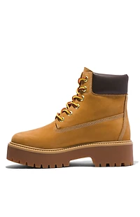 Timberland Women's Wheat Stone Street 6inch Lace-Up Waterproof Boots