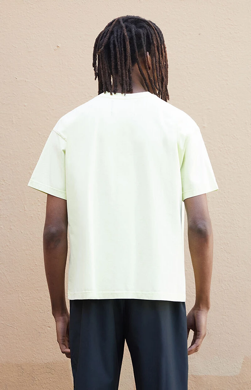 A.R.C. Pale Green Vintage Wash Heavyweight Cropped Boxy T-Shirt