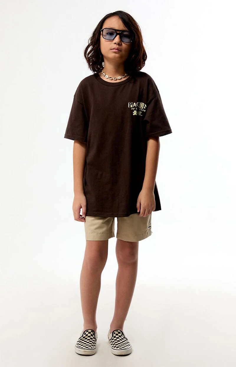 Pacsun Kids Tan 4.5" Swim Trunks