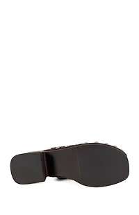 AZALEA WANG Women's Walinda Chocolate Studded Clogs