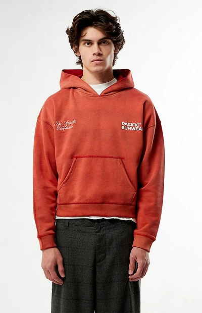 Pacsun Red Terrain Heavyweight Hoodie