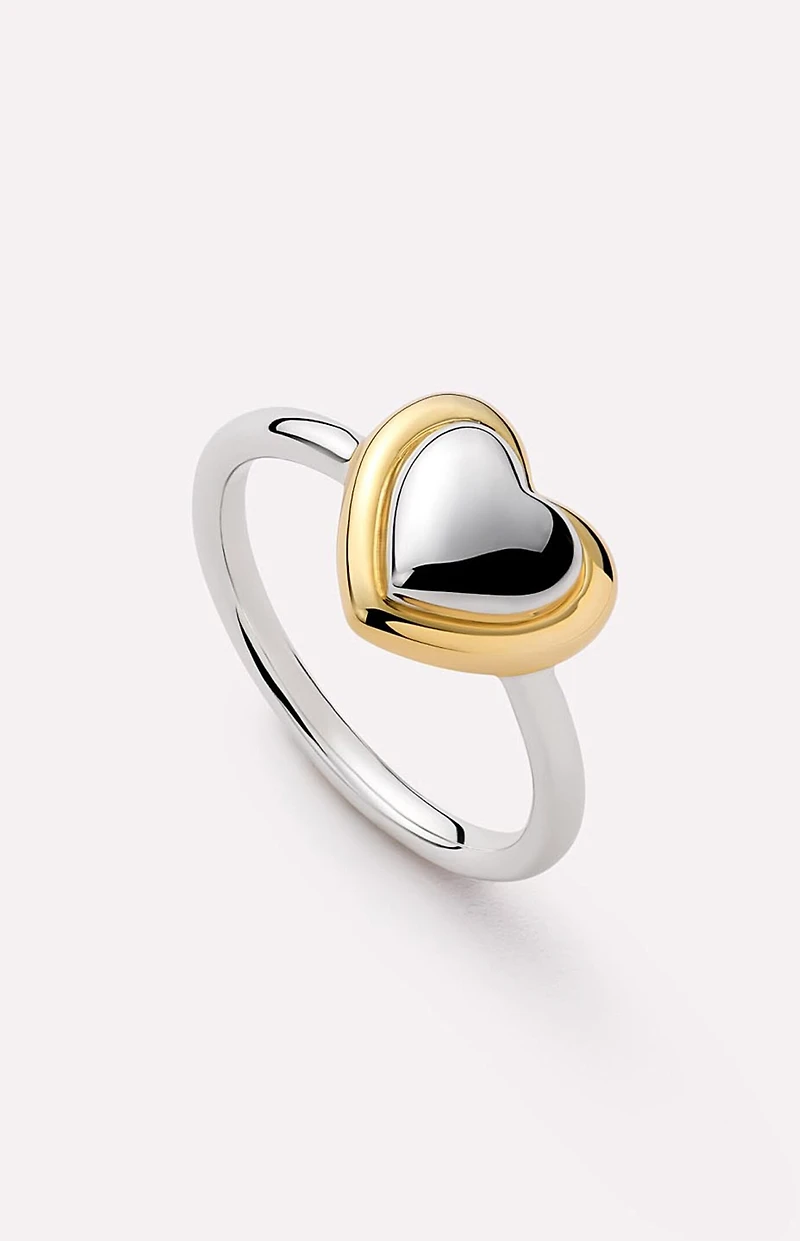 Ana Luisa Camelia Heart Ring