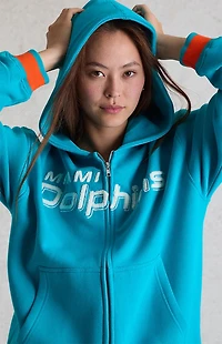 WILD COLLECTIVE x NFL Miami Dolphins Zip Up Hoodie
