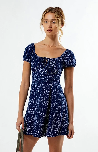 LA Hearts Tie Front Mini Dress
