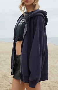 John Galt Navy Christy Full Zip Hoodie