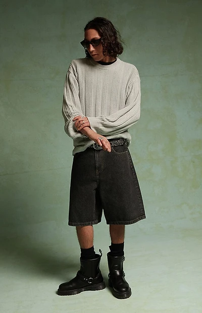 FIELD OF STUDY by Pacsun Tonal Stripe Long Sleeve Sweater