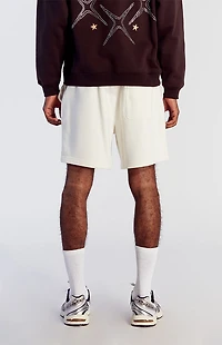 Pacsun Fleece Cream Sweat Shorts