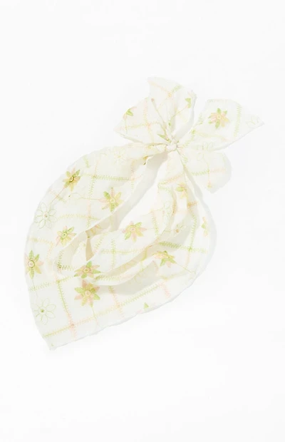 LA Hearts Flower Embroidered Headscarf