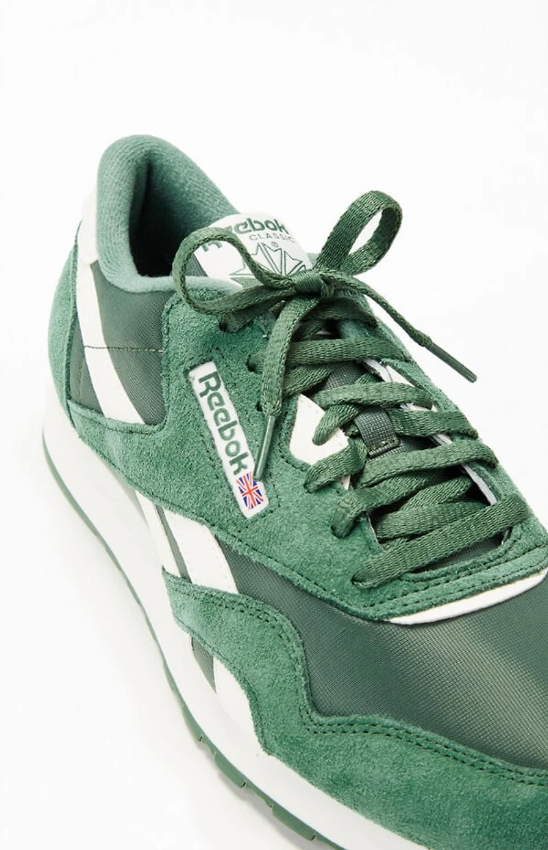 Reebok Green Classic Nylon Vintage Suede Shoes