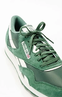 Reebok Green Classic Nylon Vintage Suede Shoes