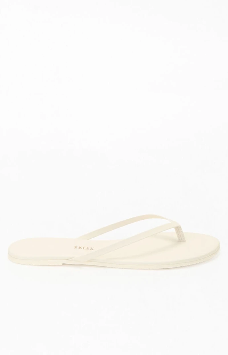 TKEES Women's Cream Solids Sandals