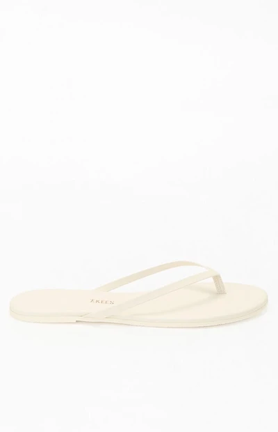 TKEES Women's Cream Solids Sandals