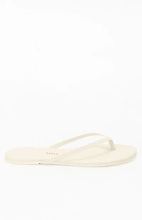 TKEES Women's Cream Solids Sandals