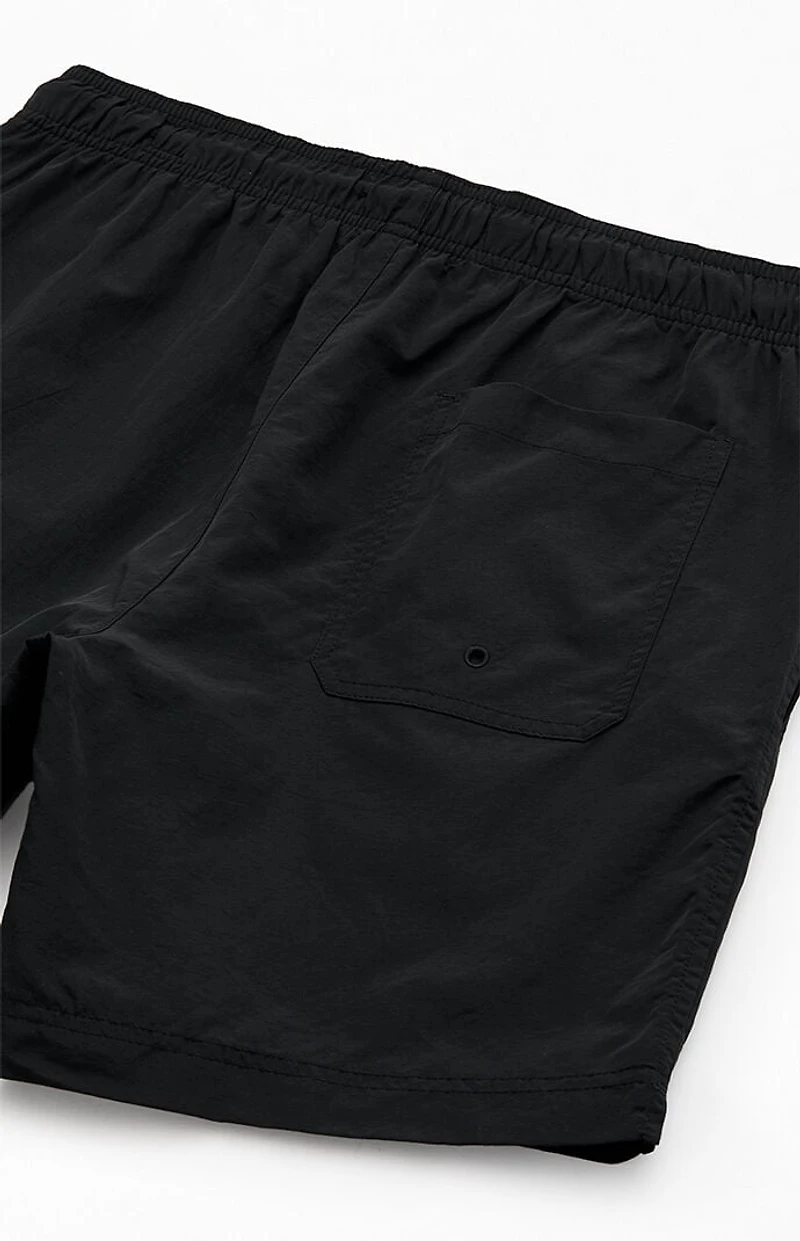 Pacsun Black Collegiate 6.5" Swim Trunks