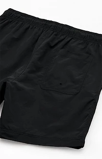 Pacsun Black Collegiate 6.5" Swim Trunks