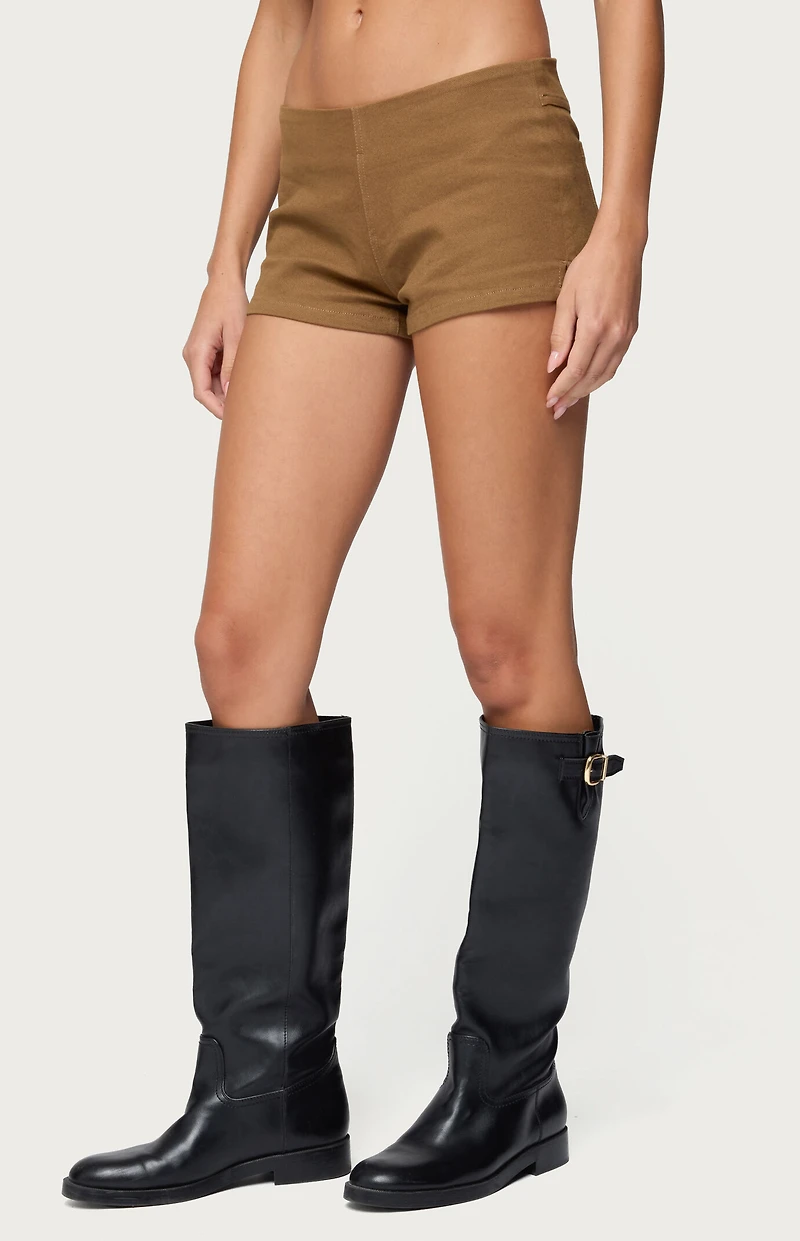 Edikted Dinah Denim Micro Shorts