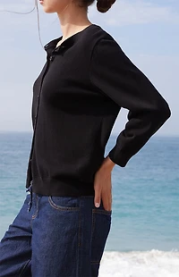 John Galt Black Button Down Cardigan