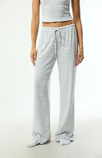 Your Favorite Blue & White Lounge Striped Baggy Pants