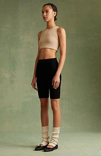 Fear of God ESSENTIALS Women's Jet Black Biker Shorts