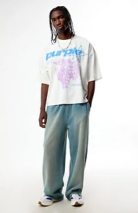 Pacsun Purple Cropped Boxy T-Shirt