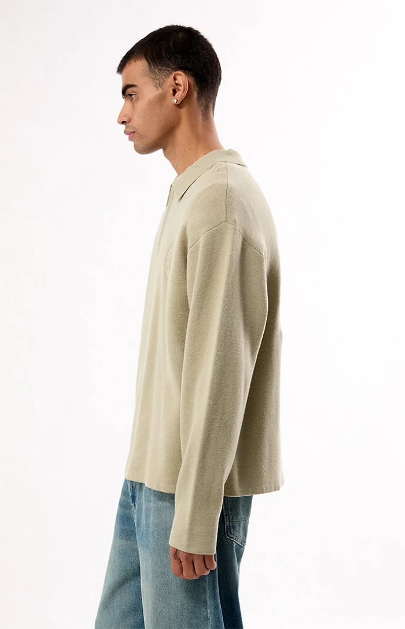 Pacsun Green Le Palais Quarter Zip Polo Sweater
