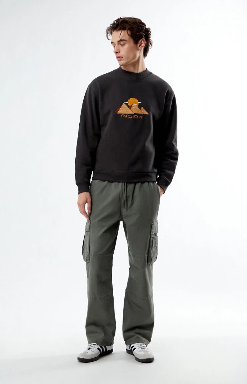 Pacsun Cairo Egypt Embroidered Crew Neck Sweatshirt