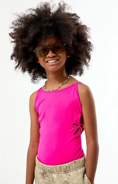 Pacsun Kids Flower Cutout One Piece Swimsuit