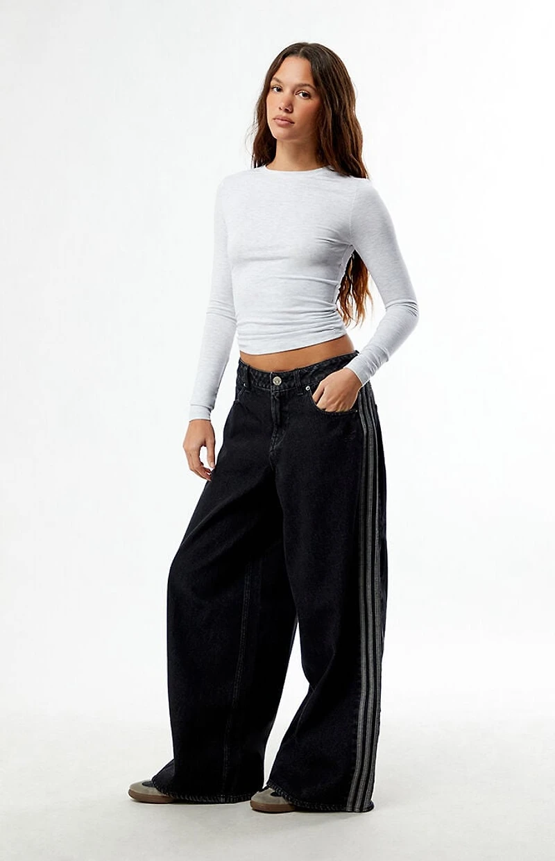 adidas Black Firebird Adilenium Denim Track Pants