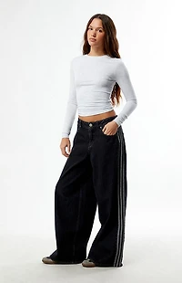 adidas Black Firebird Adilenium Denim Track Pants