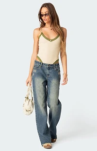 Edikted Doll House Low Rise Washed Jeans