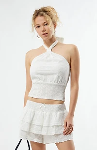 Your Favorite Amelia Eyelet Halter Top