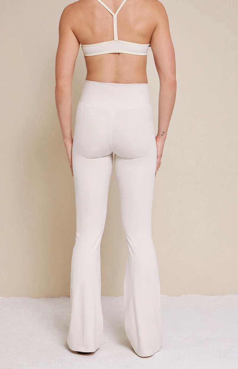 PAC 1980 WHISPER Active Ivory Crossover Flare Yoga Pants