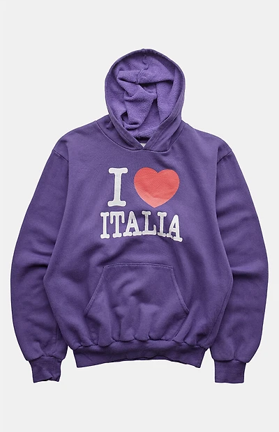 PS VINTAGE 2000s I Love Italia Pullover Hoodie