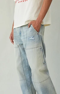 Pacsun Dylan Baggy Jeans Ripped Light Blue Tint