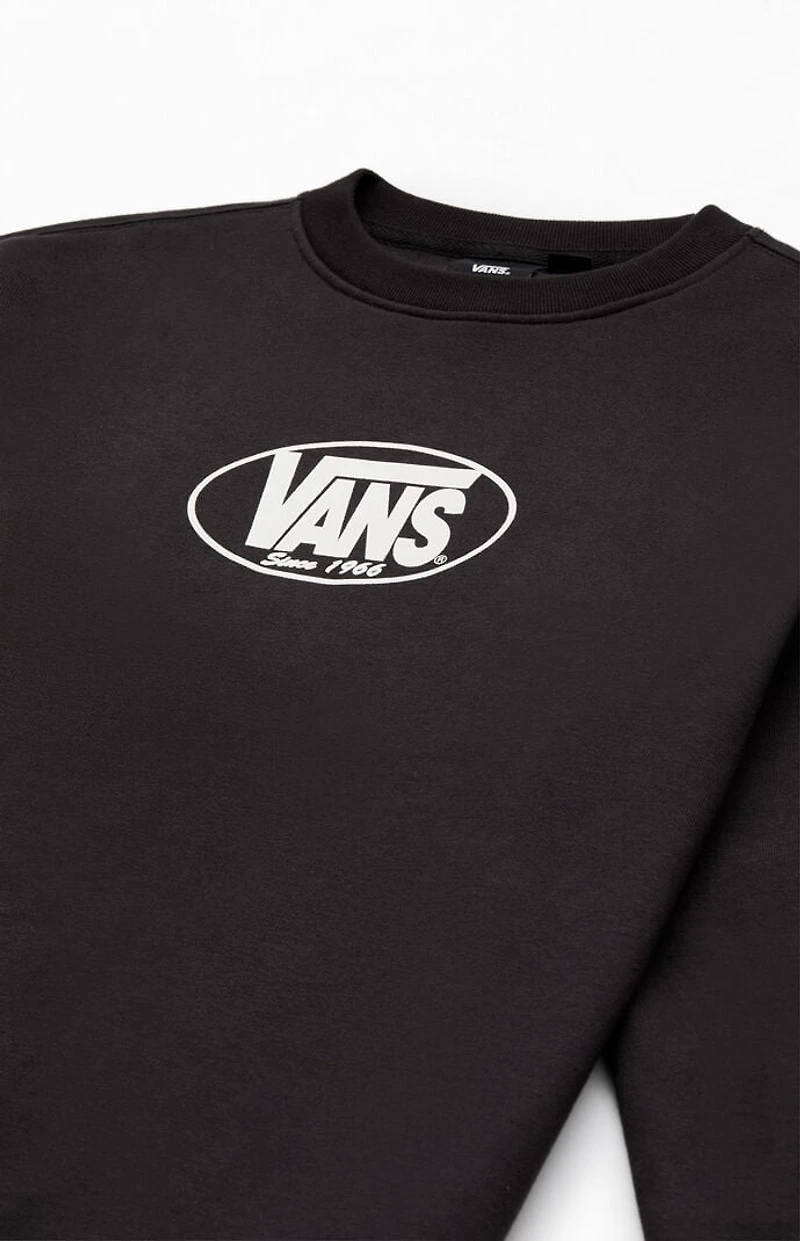 Vans Kids Black Classic Oval Crew Neck Sweatshirt