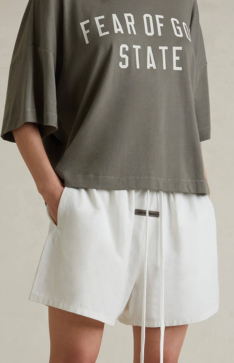 Fear of God ESSENTIALS Women’s Cloud White Lounge Shorts