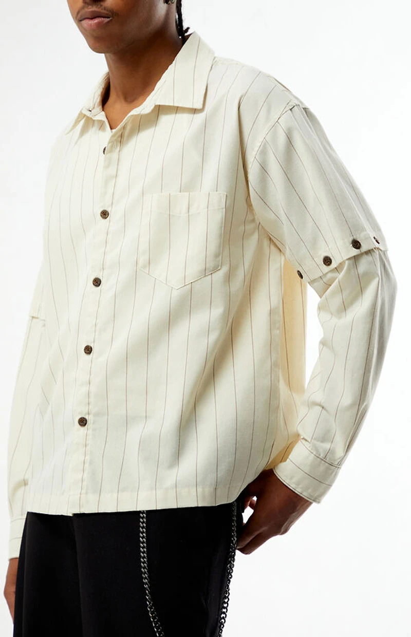Pacsun Striped 2fer Long Sleeve Shirt