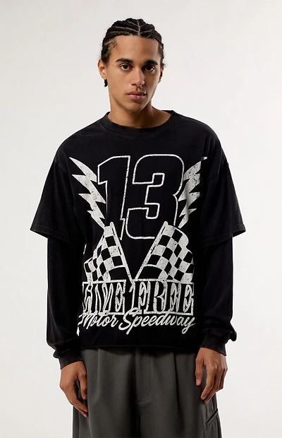 Pacsun Born Free 2fer Long Sleeve Layered T-Shirt